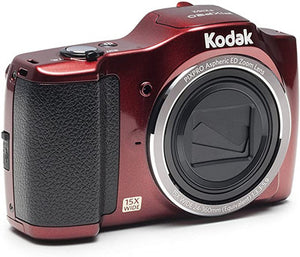 Kodak PIXPRO Friendly Zoom FZ152-RD 16MP Digital Camera with 15X Optical Zoom and 3" LCD Red