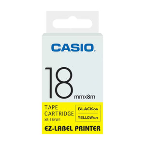Casio XR 18YW1 G12 Color Tape For Asset Labelling Pack of 5