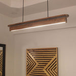 Load image into Gallery viewer, Art Deco 36 Brown Wooden LED Hanging Lamp
