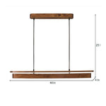 Load image into Gallery viewer, Art Deco 48 Brown Wooden LED Hanging Lamp
