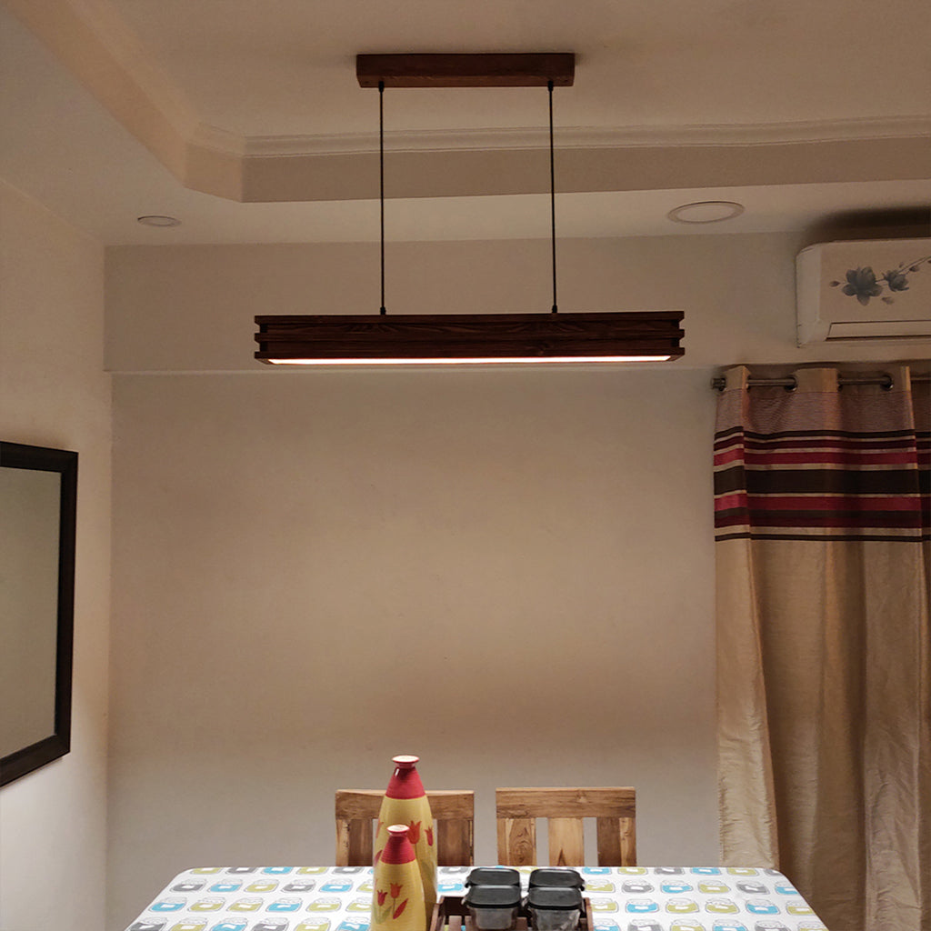 Artline 36 Brown Wooden LED Single Hanging Lamp