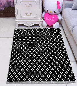 Saral Home Detec™ Soft Cotton Multi Purpose Rugs (75x100 cm) Black