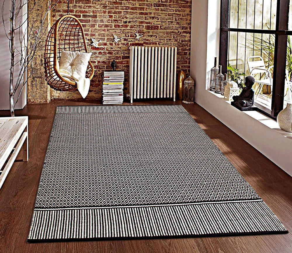 Saral Home Detec™ Soft Multi use Floor Rugs ( 120x180) , Black