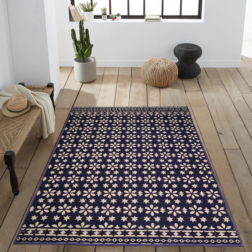 Saral Home Detec™  Printed Modern Carpet (120X180CM)