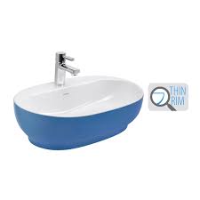 Cera Table Top Colour Wash Basins Cafe Duo Blue Color