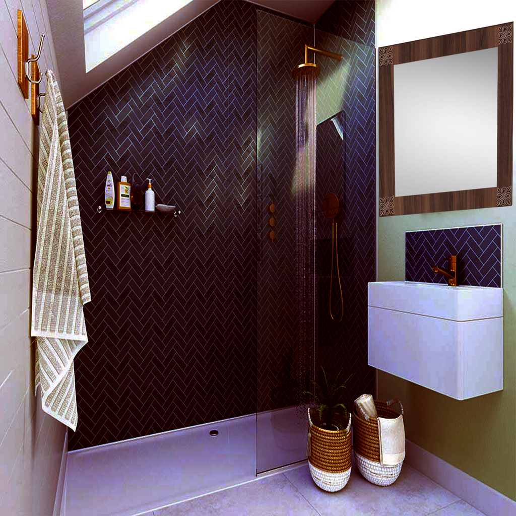 डिटेक™ हस्तनिर्मित बाथरूम मिरर 26 इंच 