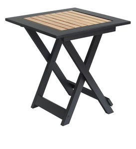 Detec™ Rubber Wood Bedside Table - Black Color