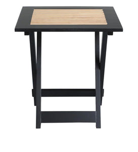 Detec™ Rubber Wood Bedside Table - Black Color