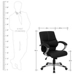 Load image into Gallery viewer, Detec™ Medium Back Ergonomic Perfect Office Chair - Black Color
