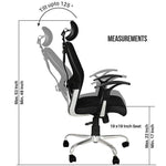 Load image into Gallery viewer, Detec™ Ergonomic Adjustable Revolving Chair - Black
