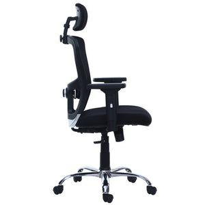 Detec™ Ergonomic Revolving Chair High Back - Black Color