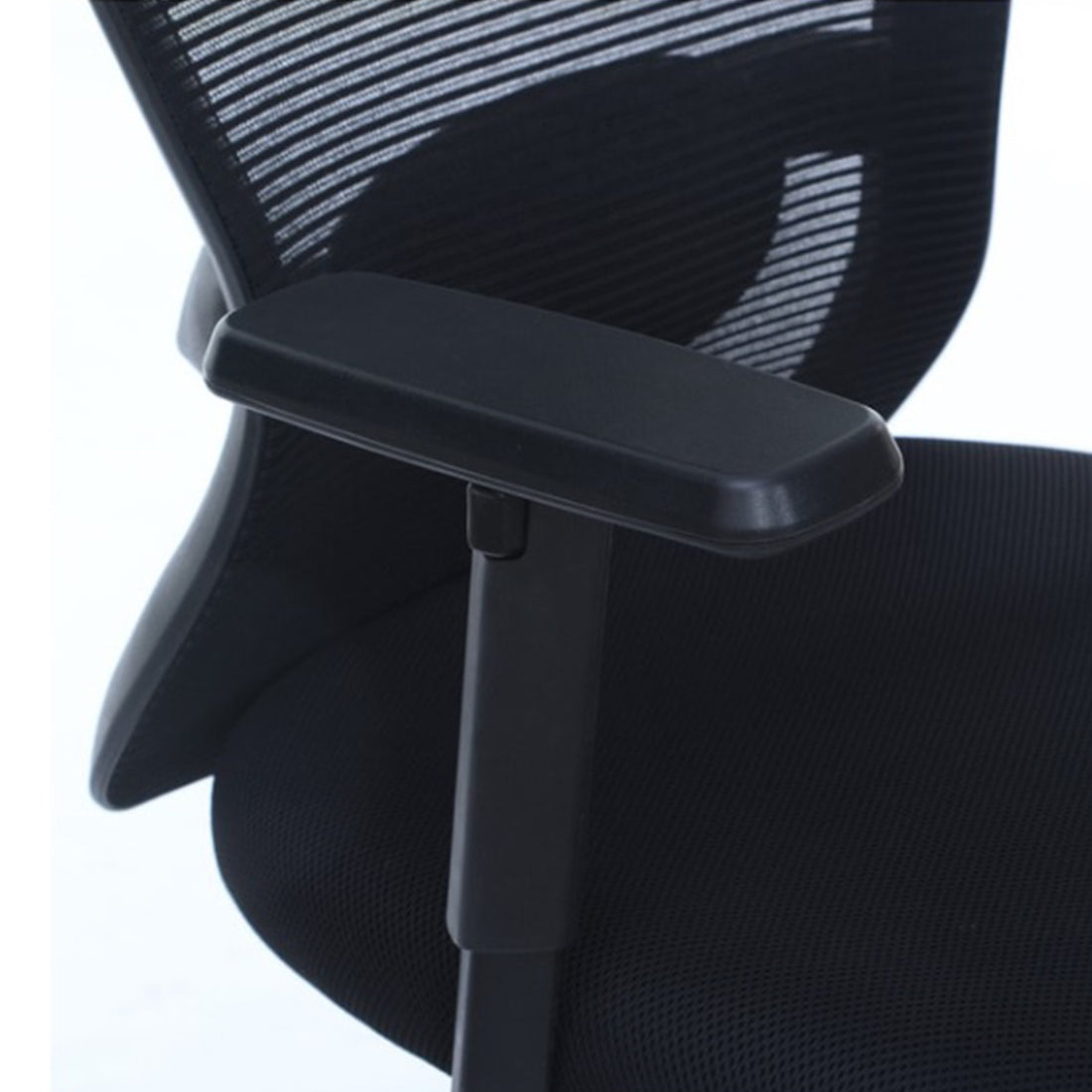 Detec™ Ergonomic Adjustable Revolving Chair - Black Color