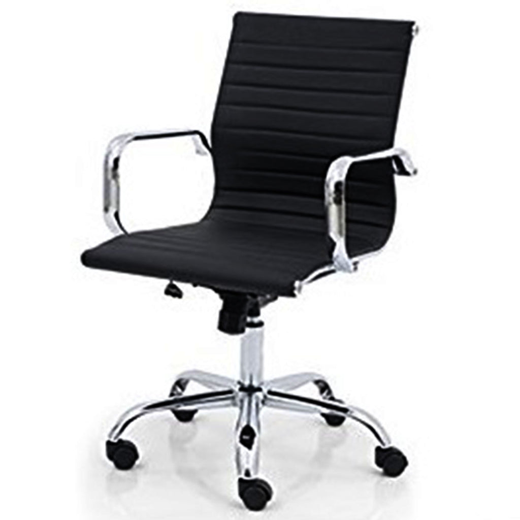 Detec™ Revolving Chair with Back Support - Black Color