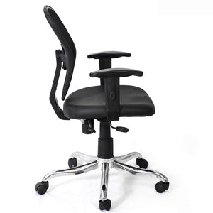 Ergonomic Desk Chair Adjustable Revolving Chair - Black Pack of 2