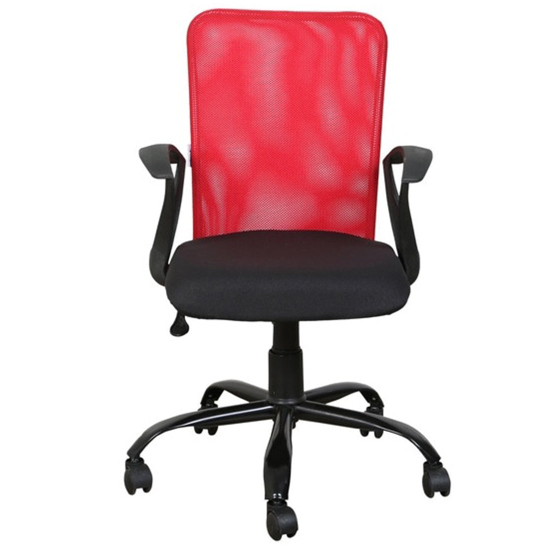 Detec™ Ergonomic Revolving Chair  Breathable Mesh - Red & Black Pack of 2