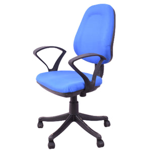  Comfort Medium Back Revolving Chair for Office Purpose (Blue)