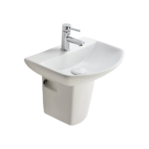 Cera Wall Hung Wash Basins With Half Pedestal Canberra S2090129