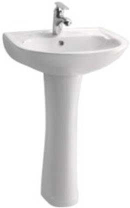 Cera Wall hung Ivory wash basins with full Common pedestals Cargo S2040115