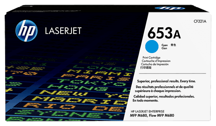 HP 653A Cyan Original LaserJet Toner Cartridge