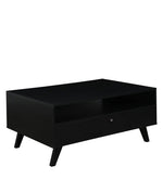 Load image into Gallery viewer, Detec™ Coffee Table with One Drawer in Black Colour
