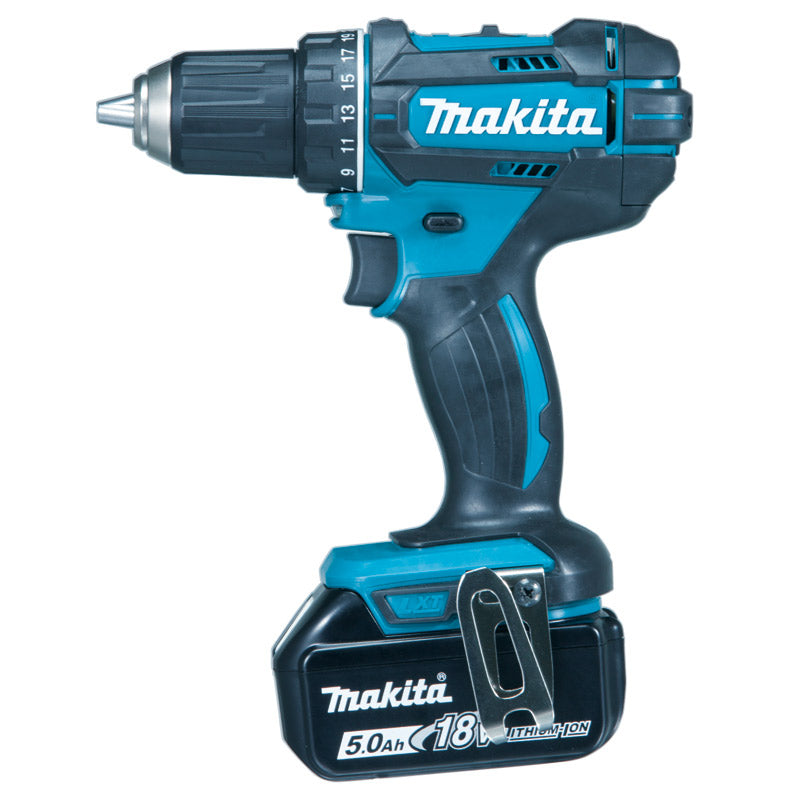 Makita Cordless Driver Drill DDF482RME (Rapid Charger (DC18RC), 2 x 18V 4.0Ah Batteries (BL1840B))