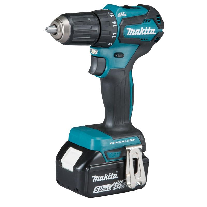 Makita Cordless Driver Drill DDDF483RFE Rapid Charger (DC18RC), 2 x 18V 3.0Ah Batteries (BL1830B)