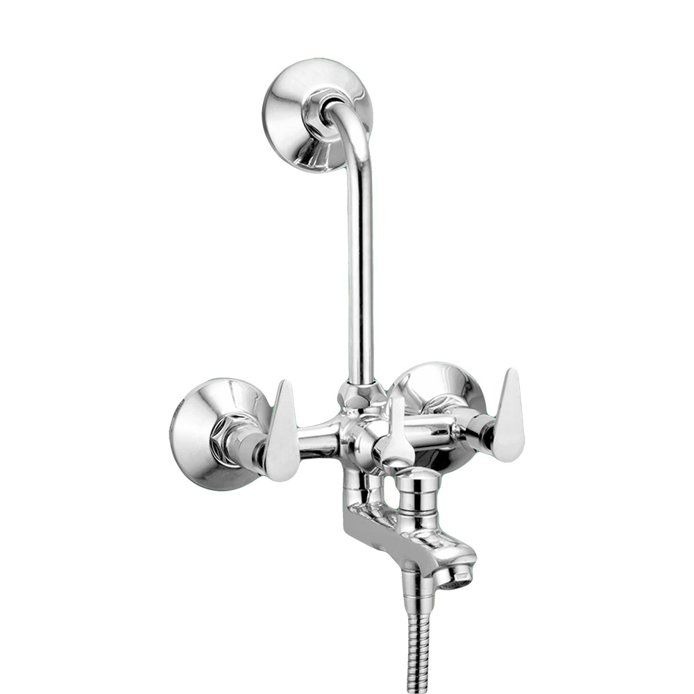 Oleanna Divine Brass 3 in 1 Wall Mixer With L Bend