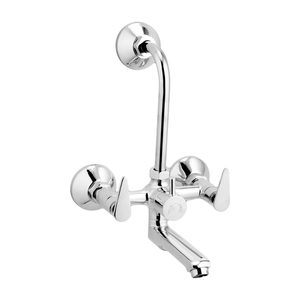 Oleanna Divine Brass Wall Mixer With L Bend