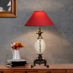 Load image into Gallery viewer, Detec Maroon Brass Table Lamp
