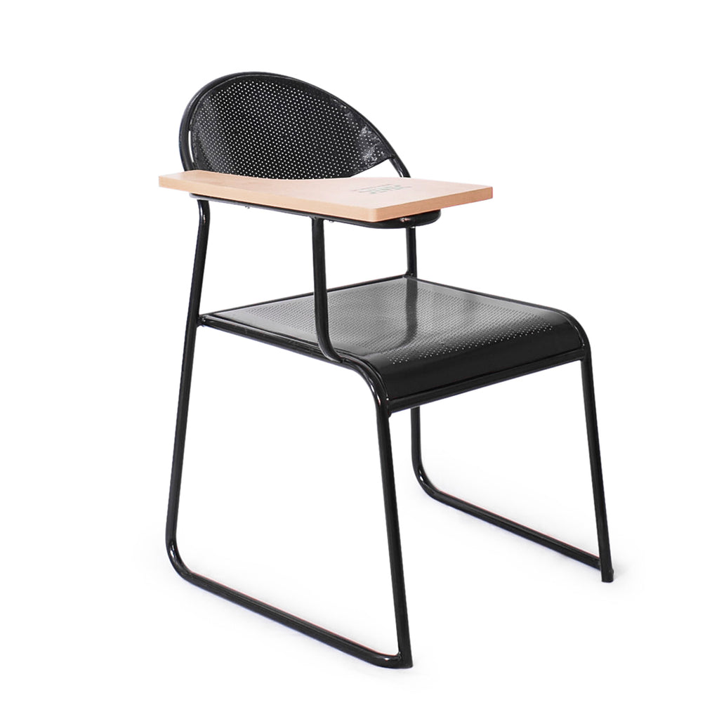 Detec™ Classroom & Study Chair with Fixed Writing Pad - Black Pack of 2