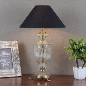 Detec Modern Glass Table Lamp With Black shade