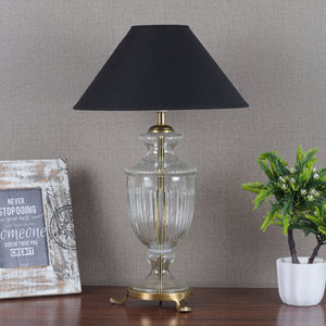 Detec Modern Glass Table Lamp With Black shade