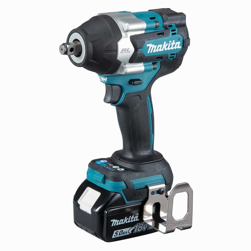 Makita Cordless Impact Wrench DTW700RTJ Rapid Charger (DC18RC), 2 x 18V 5.0Ah Batteries (BL18508), Makpac