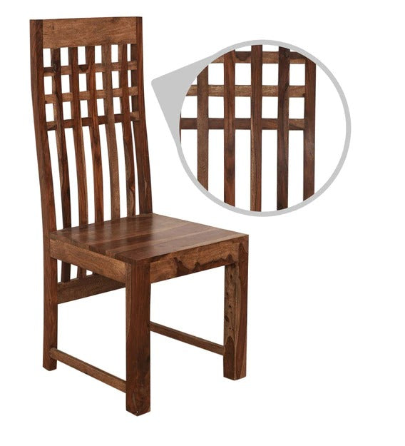 Detec™ Dining Chair In Natural Brown Finish