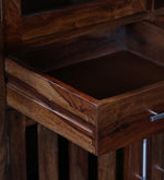 Load image into Gallery viewer, Detec™ Solid Wood Bar Cabinet In Provincial Teak Finish
