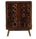 Load image into Gallery viewer, Detec™ Solid Wood Bar Cabinet in Provincial Teak Finish
