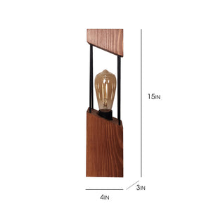 Diagon Wood and Metal Table Lamp