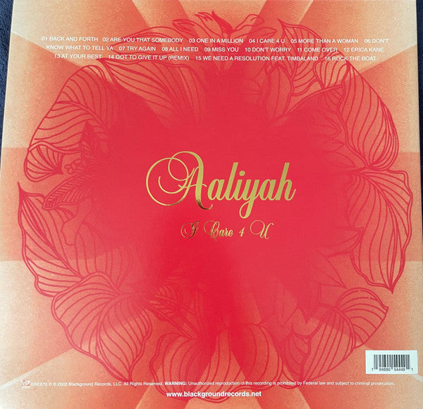Vinyl English Aaliyah I Care 4 U Lp