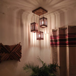 Load image into Gallery viewer, Detec™ Elegant Brown Wooden Cluster Hanging Lamp
