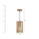 Load image into Gallery viewer, Elegant Beige Wooden Single Hanging Lamp
