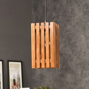 Elegant Brown Wooden Single Hanging Lamp