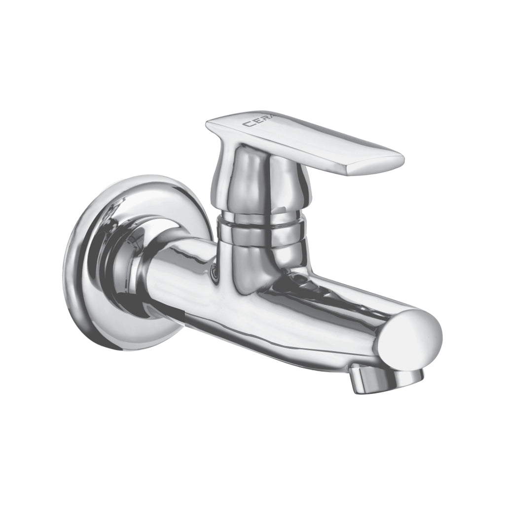 Cera Bib Cock With Wall Flange and Aerator Titanium Faucets F1003151