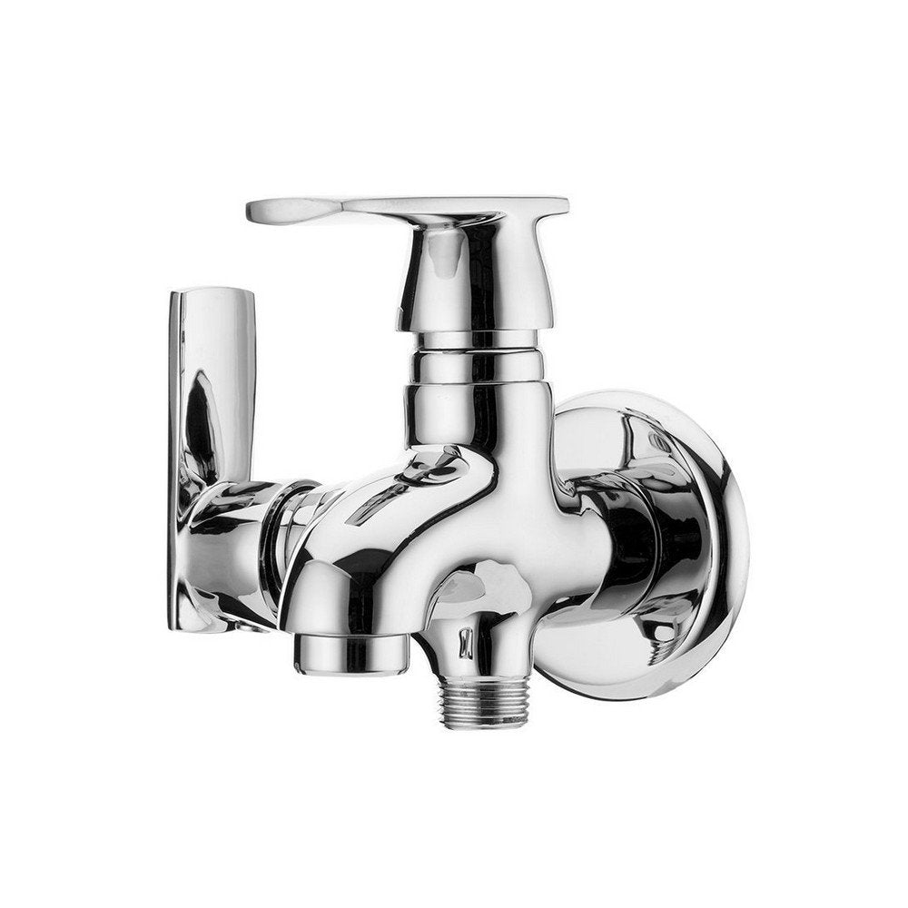 Cera 2 Way Bib Cock With Side Handle Wall Flange Titanium Faucets F1003161