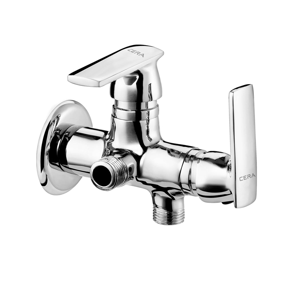 Cera 2 Way Angle Cock With Wall Flange Titanium Faucets F1003211
