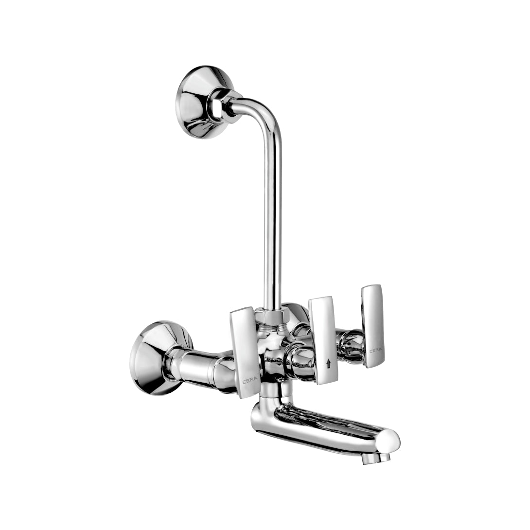Cera Wall Mixer With Bend Pipe for Overhead Shower Titanium Faucets F1003401