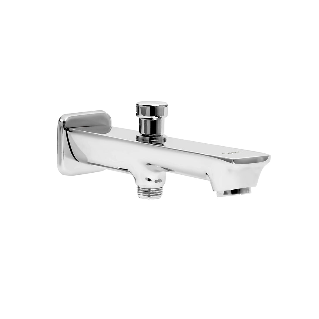 Cera Bath Tub Spout With Wall Flange and Button Ruby Faucets F1005662