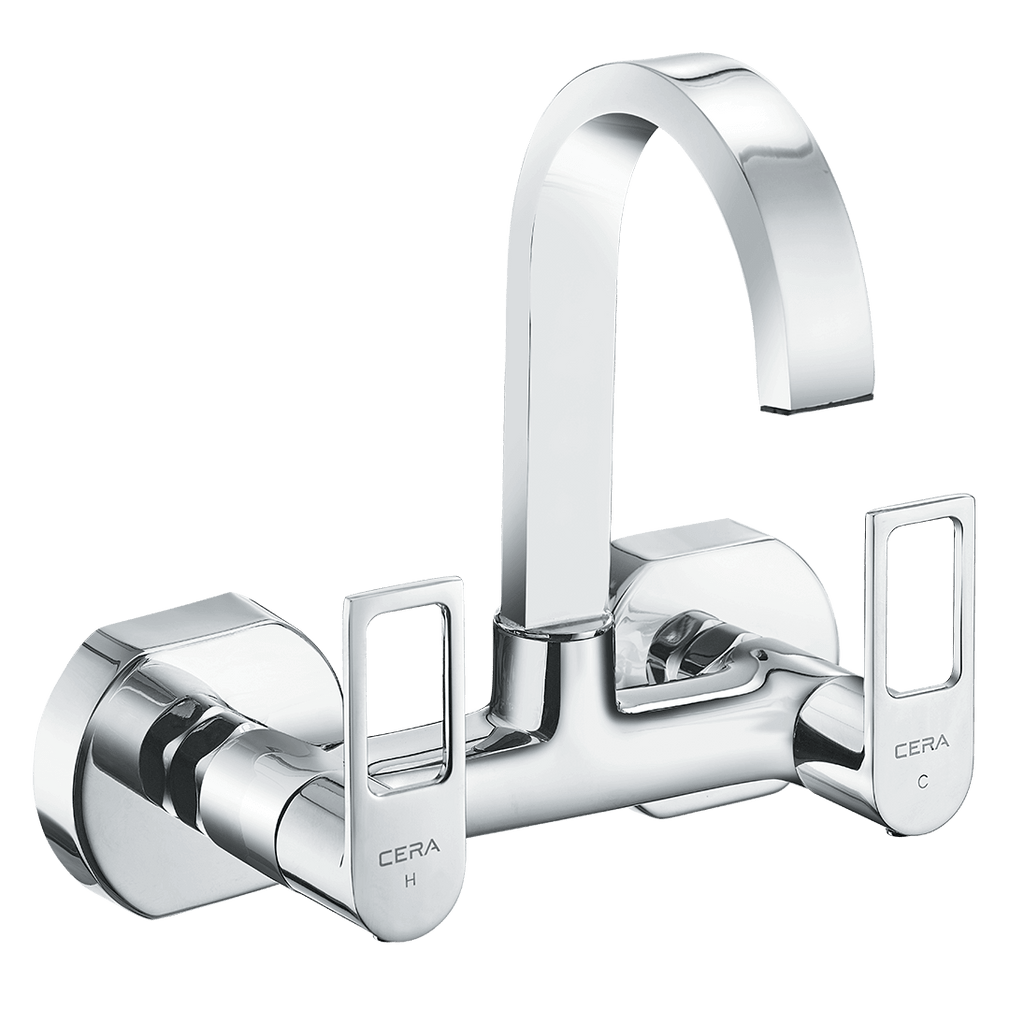Cera Sink Mixer Wall Mounted With 150 Mm 6 Inch Winslet Faucets F1099501