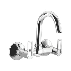 Cera Sink mixer (wall mounted) with 150 mm (6”),connecting legs Topaz Faucets F2007501