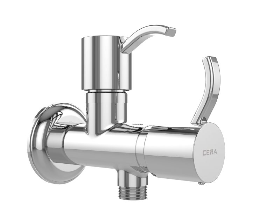 Cera 2 Way Angle Cock With Wall Flange Crayon Faucets F2008211 Pack of 2