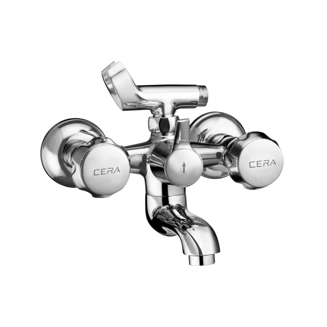 Cera Wall mixer with telephonic shower arrangement Ocean F2006404